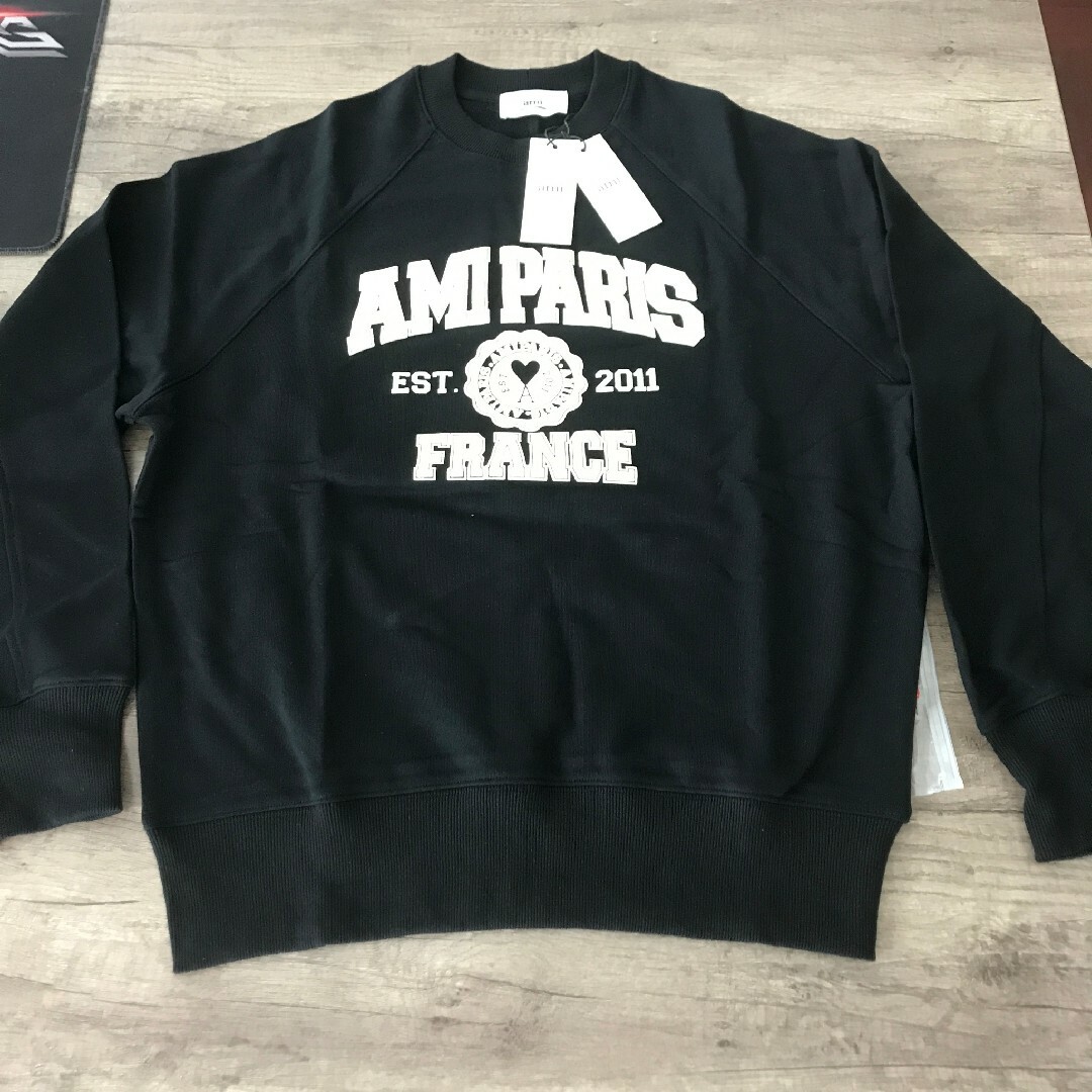 Amiparis Tシャツブラック長袖パーカー男女兼用新品