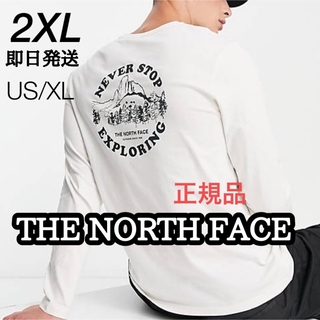 ザノースフェイス(THE NORTH FACE)のノースフェイス メンズ 長袖 ロンT Tシャツ バッグプリント  XL XXL(Tシャツ/カットソー(七分/長袖))