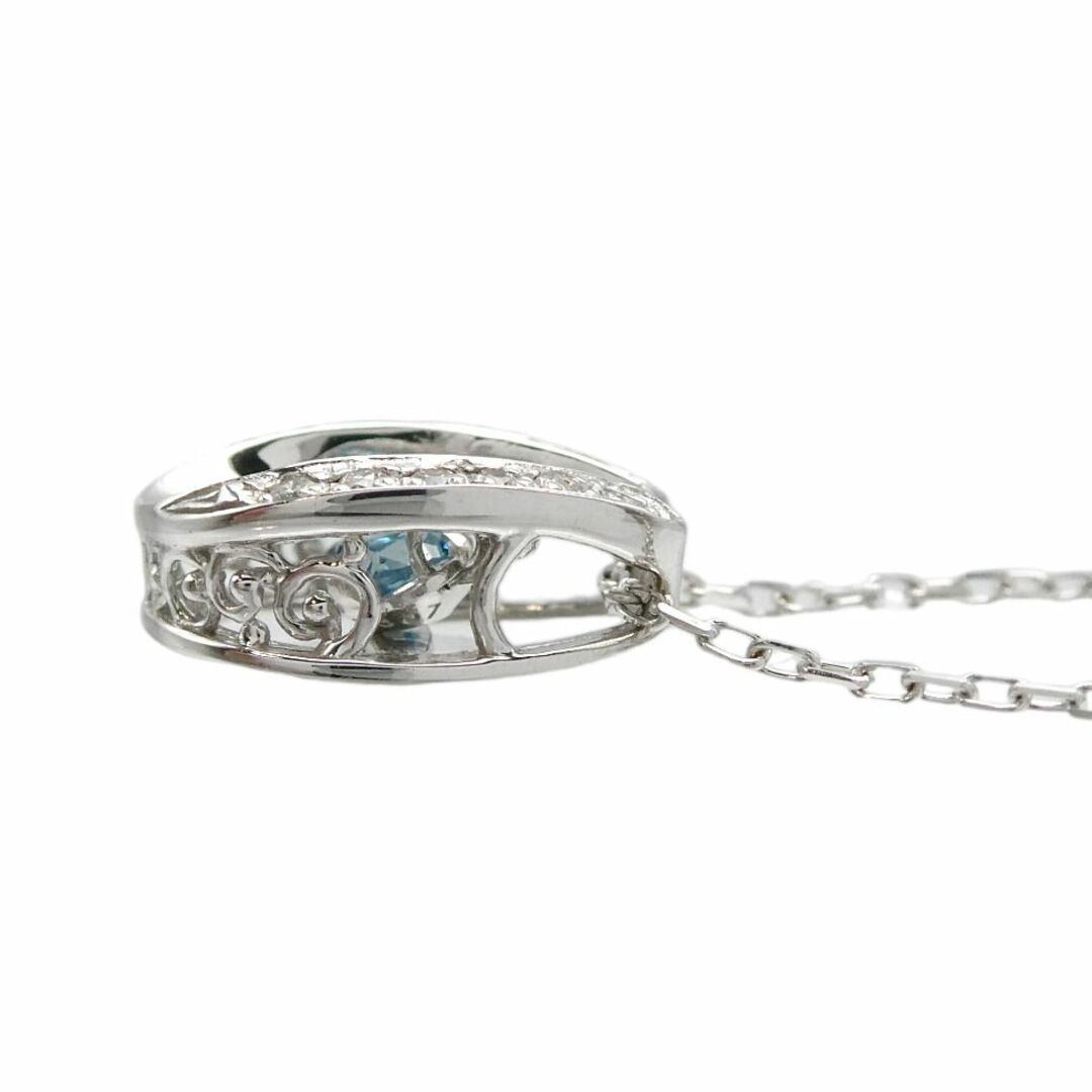 ネックレス K18WG ダイヤ0.11ct/0.05ct  ダンシングダイヤ