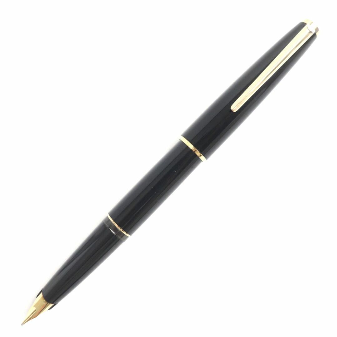 極美品▼MONTBLANC モンブラン ヴィンテージ ホワイトスター ペン先14K 万年筆 ブラック×ゴールド Mニブ ドイツ製