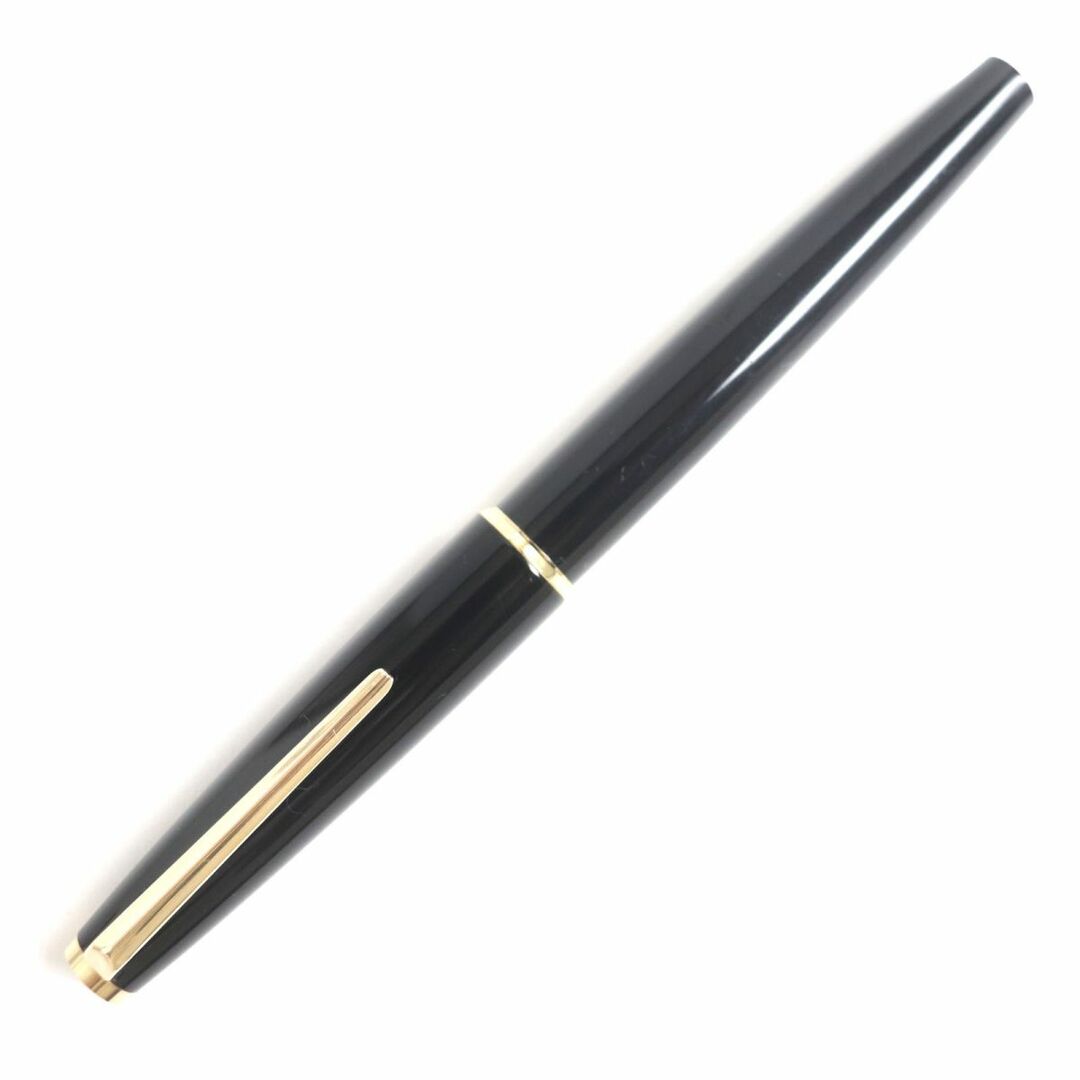 極美品▼MONTBLANC モンブラン ヴィンテージ ホワイトスター ペン先14K 万年筆 ブラック×ゴールド Mニブ ドイツ製