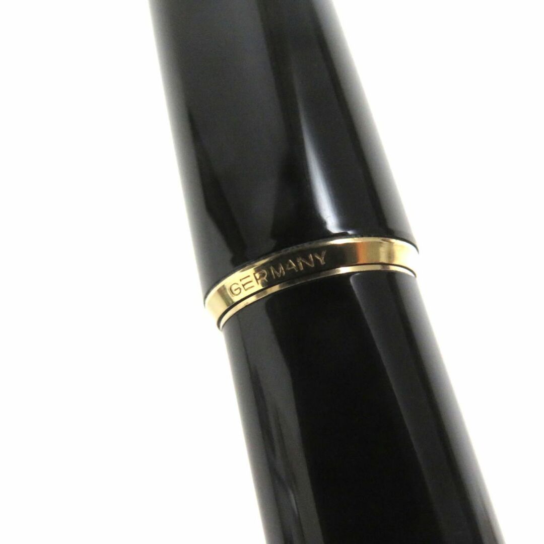 極美品▼MONTBLANC モンブラン ヴィンテージ ホワイトスター ペン先14K 万年筆 ブラック×ゴールド Mニブ ドイツ製