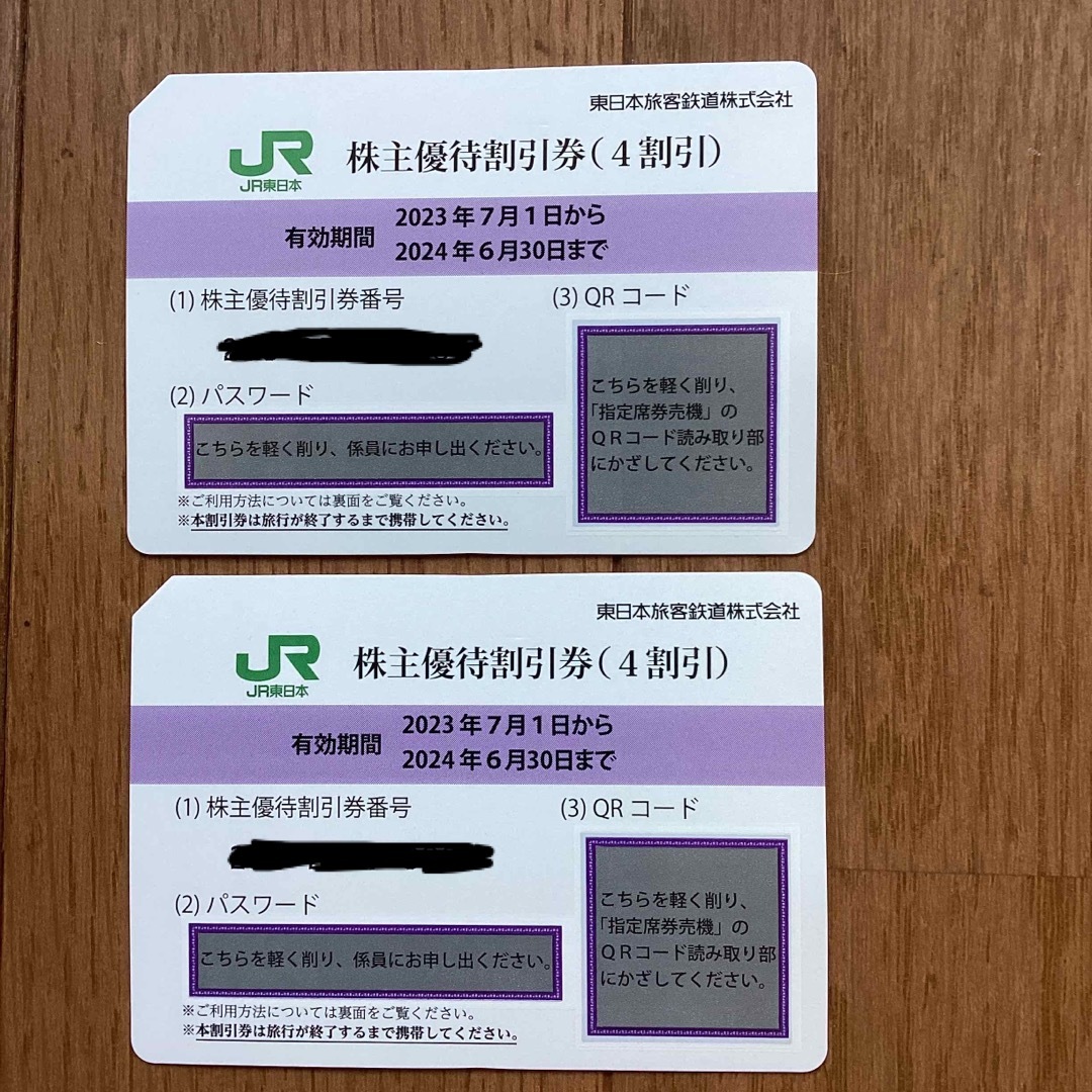 JR東日本　株主優待割引券　2枚セット