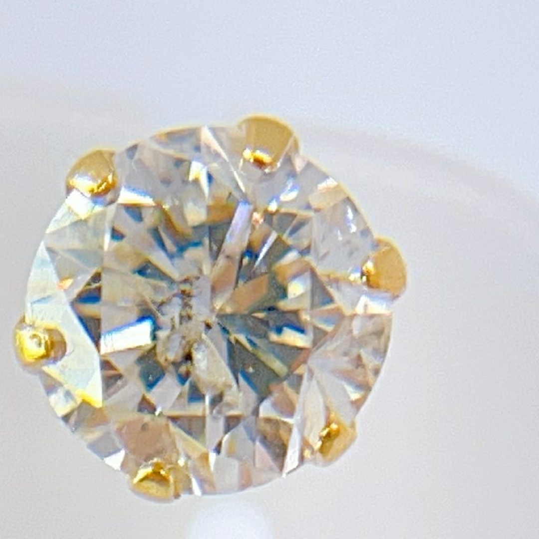 Tキラキラ ピアス イエローダイヤ 計0.929ct K18YG  スタッド