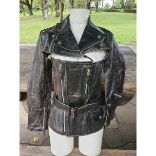 ジャンポールゴルチエ(Jean-Paul GAULTIER)のゴルチェ インポート 激レア レザージャケット セットアップ(ライダースジャケット)