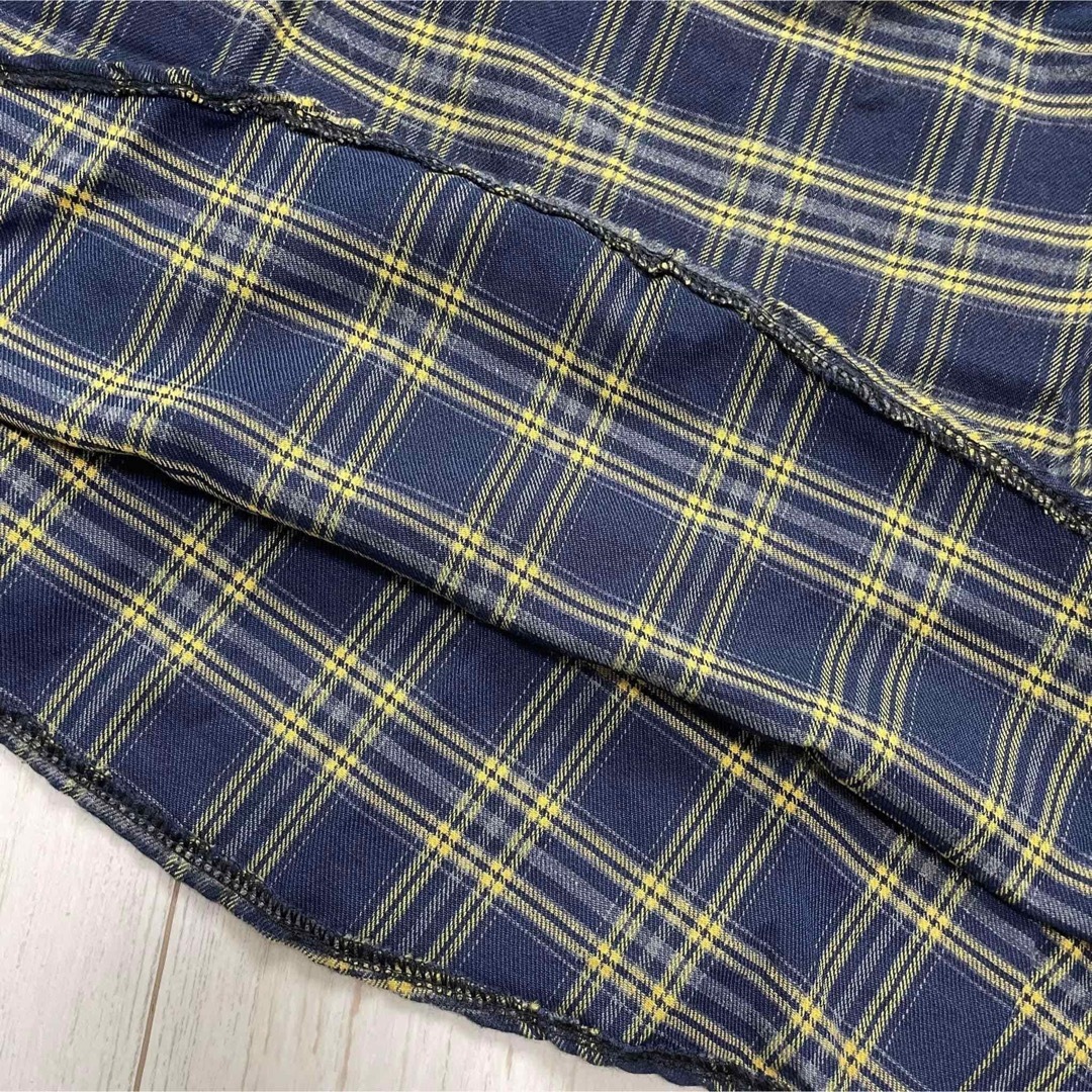 オシャレ アシンメトリー チェック スカート 美シルエット フリーサイズ レディースのスカート(ひざ丈スカート)の商品写真