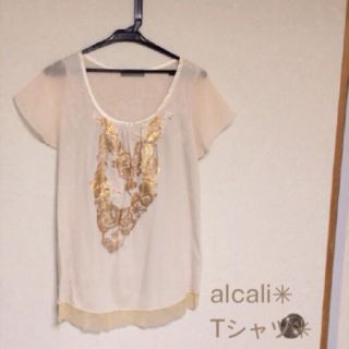 アルカリ(alcali)のalcali✳︎箔プリントT✳︎SALE(Tシャツ(半袖/袖なし))