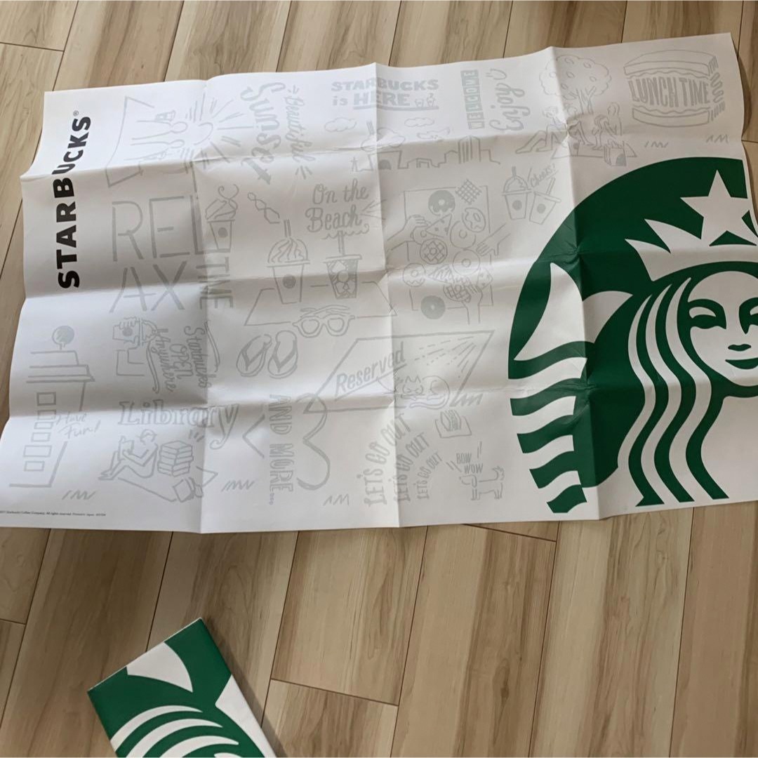 Starbucks(スターバックス)のスターバックス レジャーシート　２枚セット　オマケにしおり2枚お付け致します スポーツ/アウトドアのアウトドア(その他)の商品写真