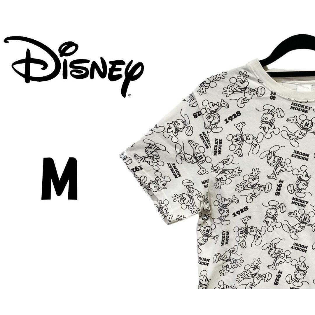 Disney - ディズニー Tシャツ ミッキーマウス柄 白 M K00276の Disney - ディズニー Tシャツ ミッキーマウス柄 白 M K00276の