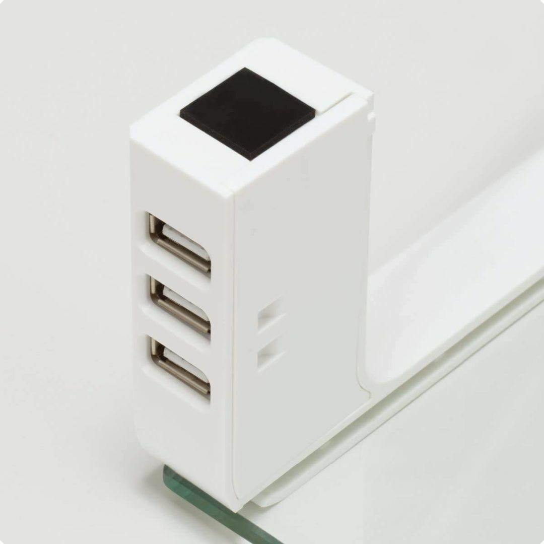 【色: 白】キングジム 机上台 デスクボード USBハブ付 白 THDBU-20