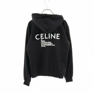 即日発送CELINE セリーヌ ロゴ プルオーバーパーカー黒 Mサイズ 男女兼用