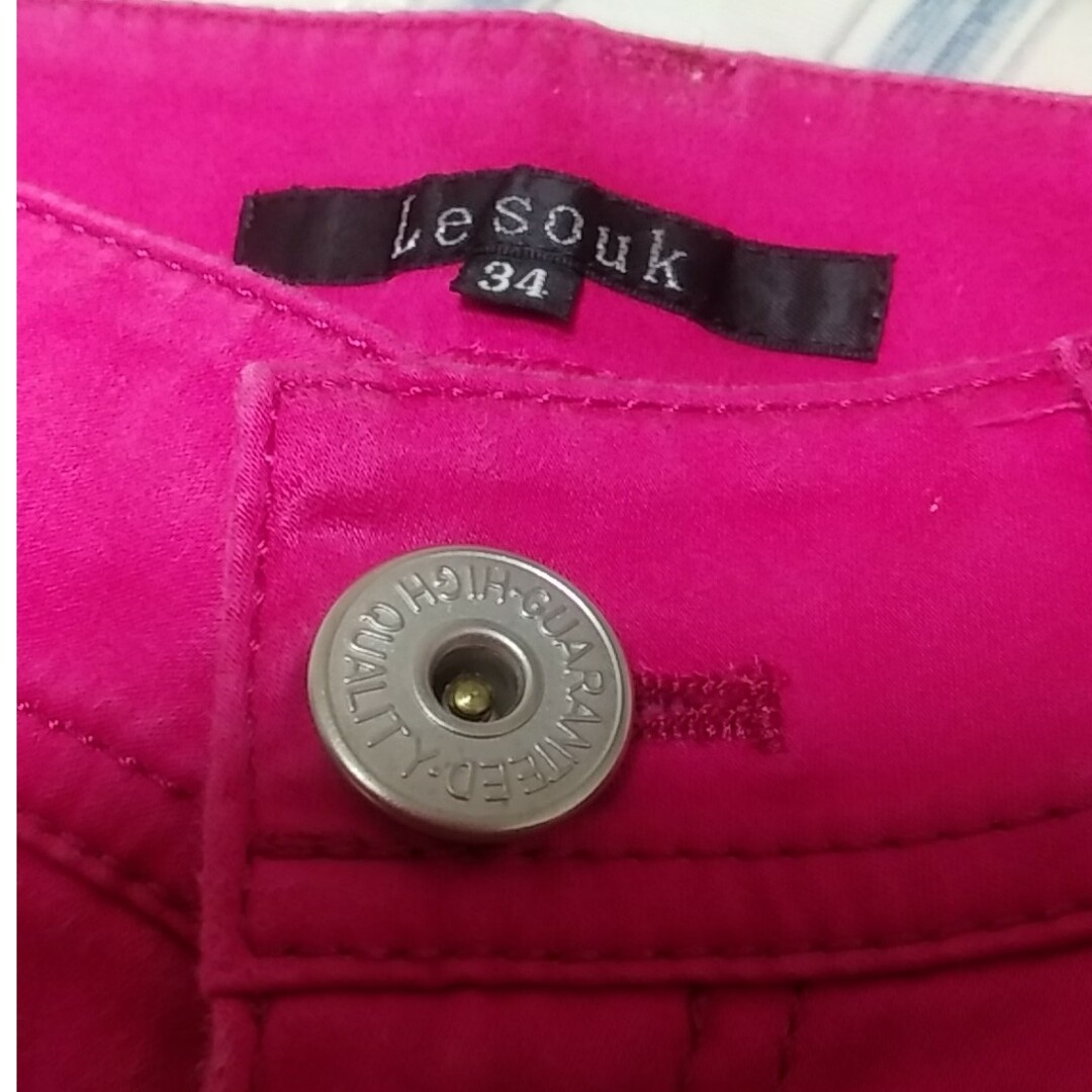 Le souk(ルスーク)の♡ルスーク♡クロップドパンツ♡ピンク♡サイズ34 レディースのパンツ(クロップドパンツ)の商品写真