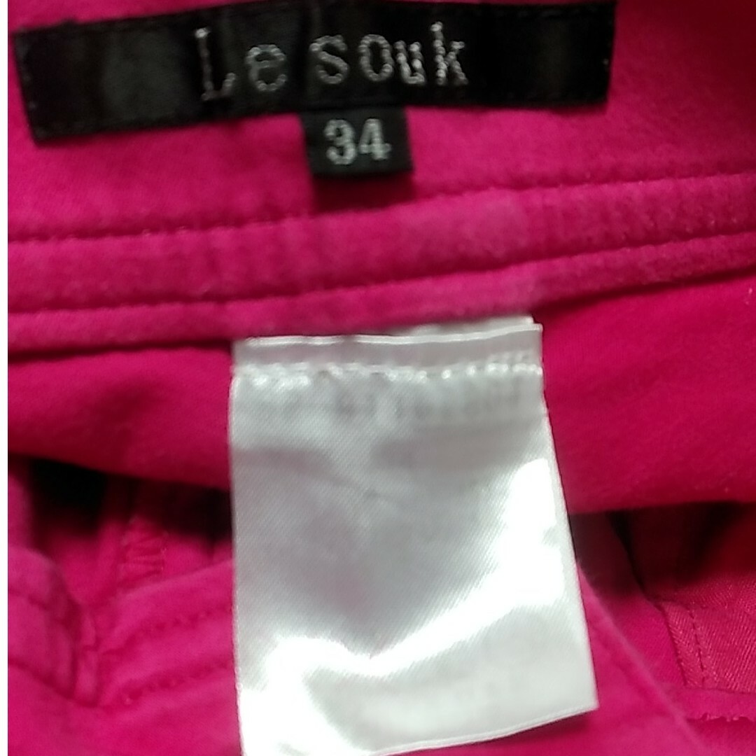 Le souk(ルスーク)の♡ルスーク♡クロップドパンツ♡ピンク♡サイズ34 レディースのパンツ(クロップドパンツ)の商品写真