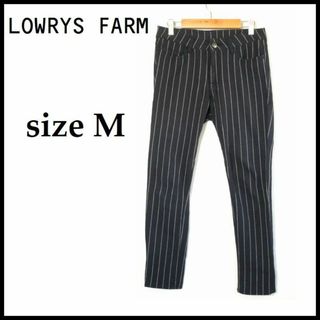 ローリーズファーム(LOWRYS FARM)のローリーズファーム レディース ストライプ スキニー パンツ ストレッチ M　(カジュアルパンツ)