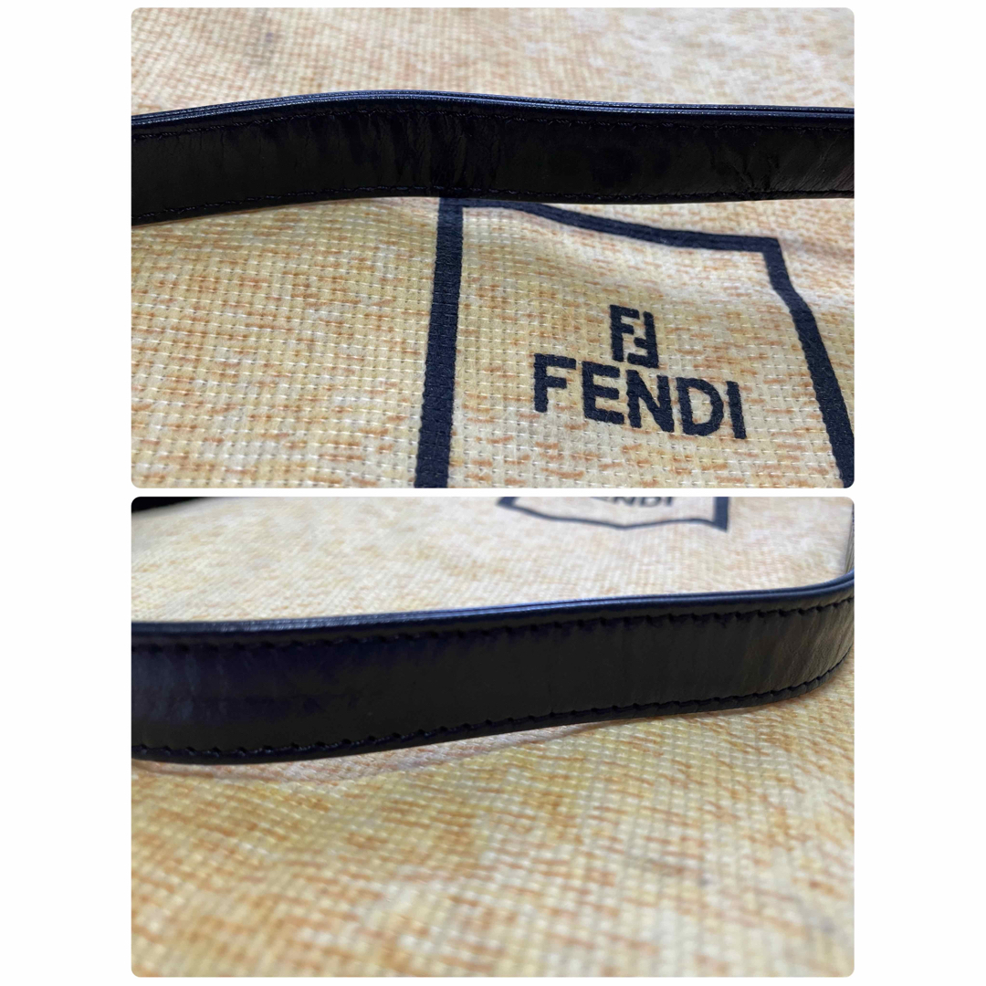 FENDI マンマバケット　ジャージ✖️レザー　シルバー金具　黒