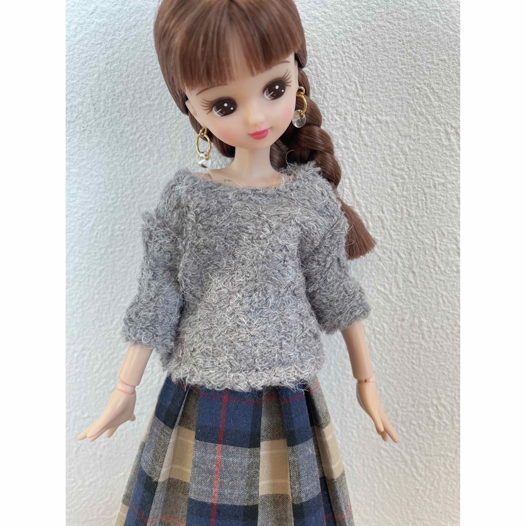 No.209 リカちゃん ハンドメイド服 3点セット(ピアス付き