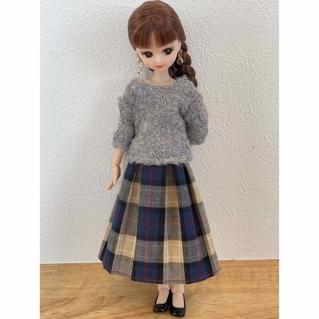 No.209 リカちゃん ハンドメイド服 3点セット(ピアス付き