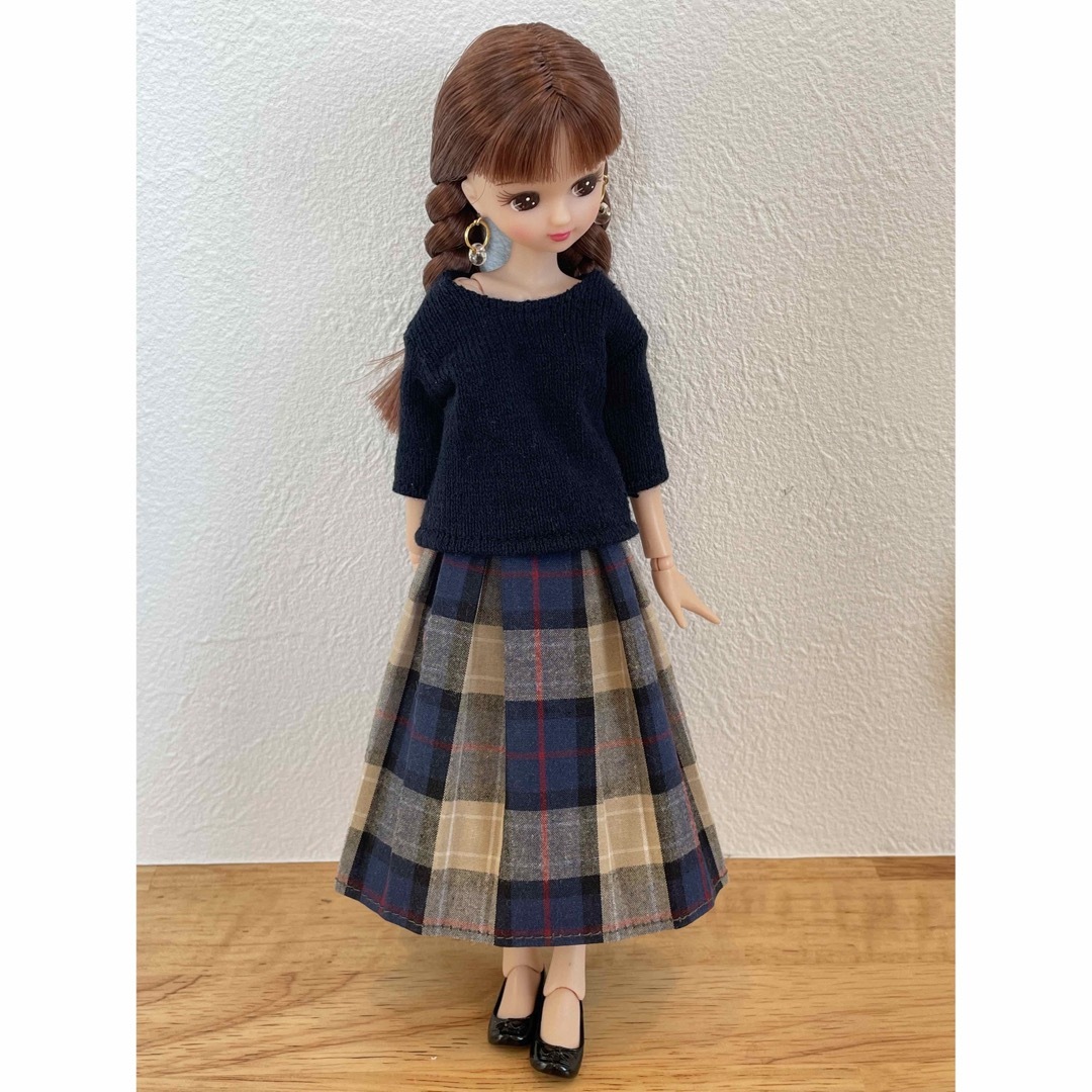 No.209 リカちゃん ハンドメイド服 3点セット(ピアス付き