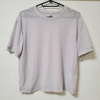 ユニクロ(UNIQLO)のUNIQLO　シアーティーシャツ　グレーxs(Tシャツ(半袖/袖なし))