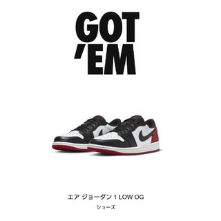 ナイキ(NIKE)のNIKE AIR JORDAN 1 LOW BLACK TOE / 23.5cm(スニーカー)