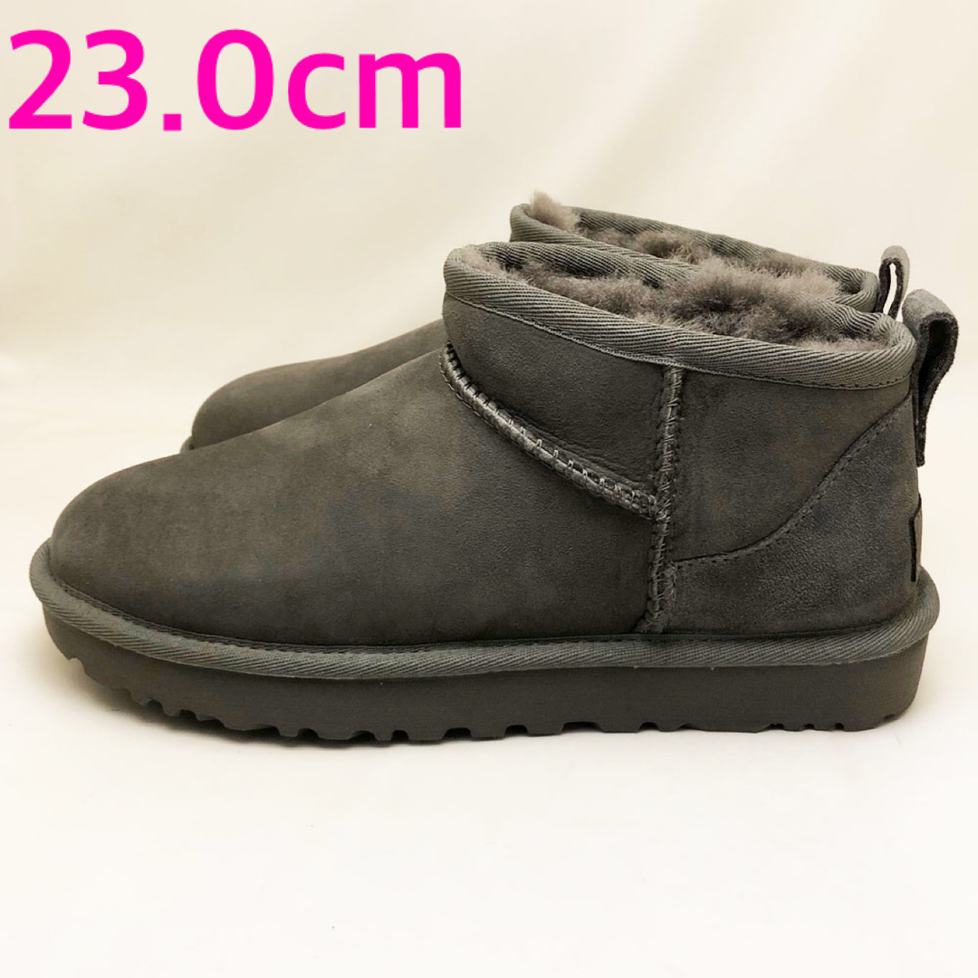 新品 UGG レディースブーツ クラシック ウルトラミニ グレー 23.0cm