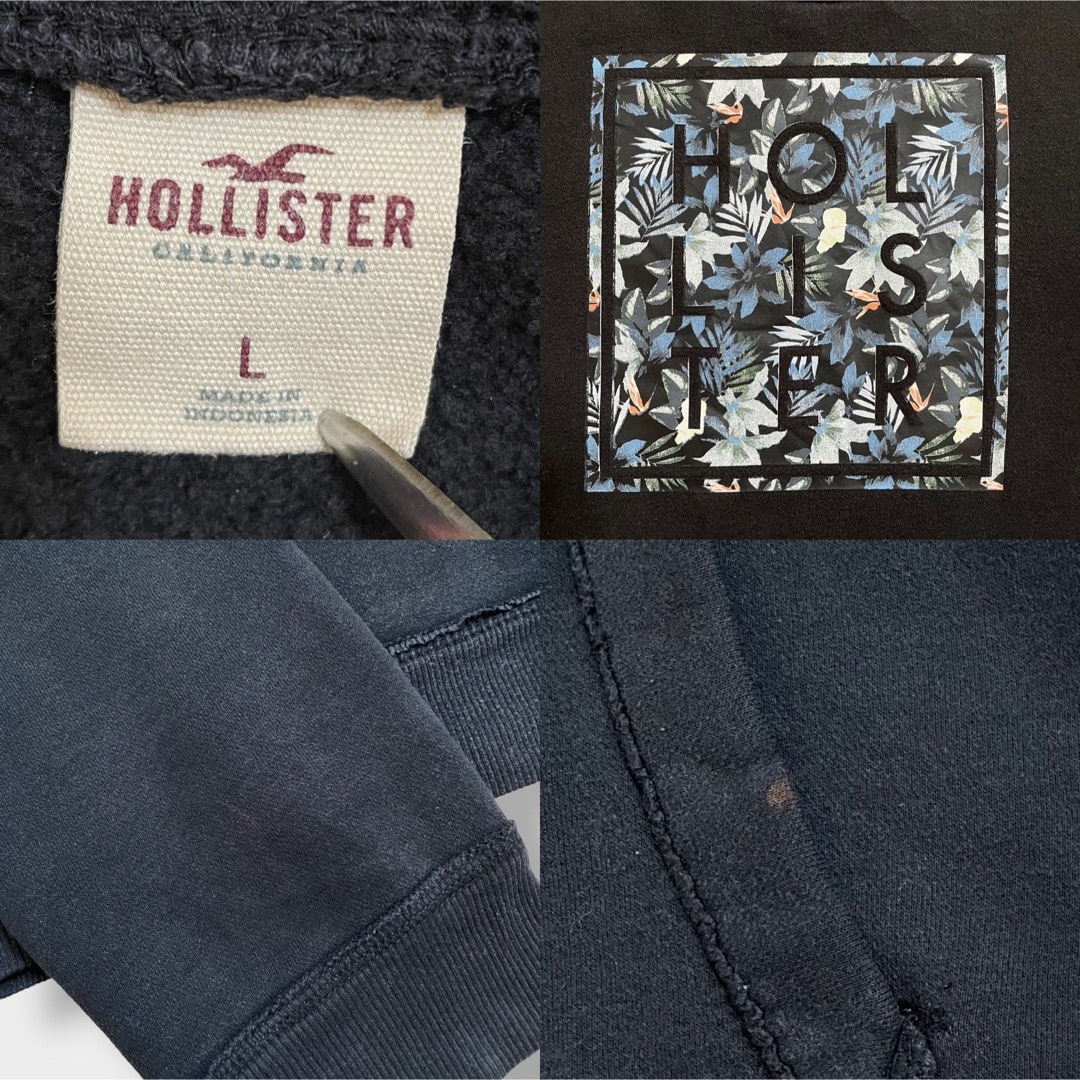 Hollister(ホリスター)のHOLLISTER パーカー プルオーバー スウェット ロゴ プリント L 古着 メンズのトップス(パーカー)の商品写真