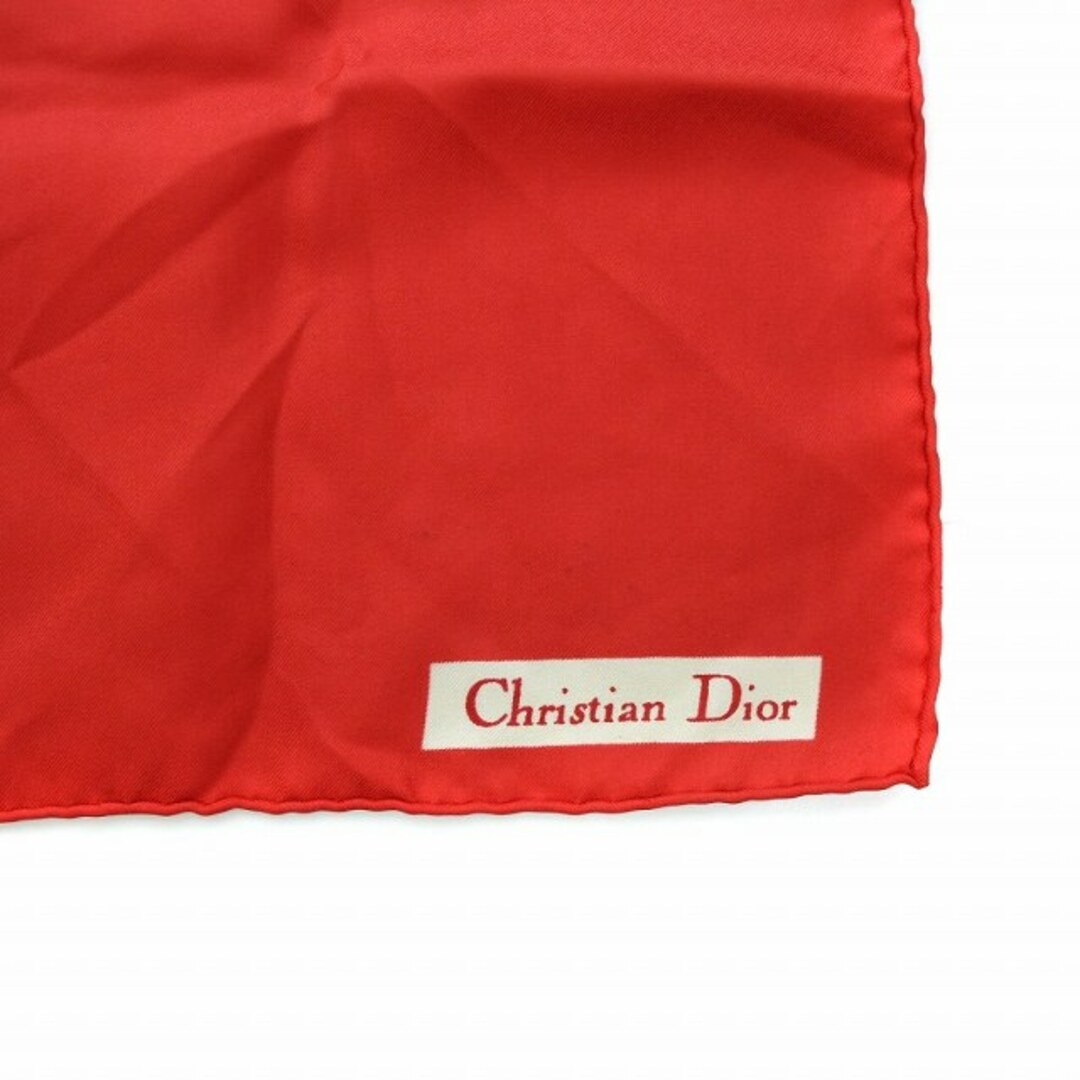 クリスチャンディオール Christian Dior スカーフ チェック 赤 6