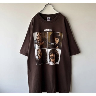 Beatles ビートルズ Tシャツ XLサイズ 半袖 ブラウン 茶色(Tシャツ/カットソー(半袖/袖なし))