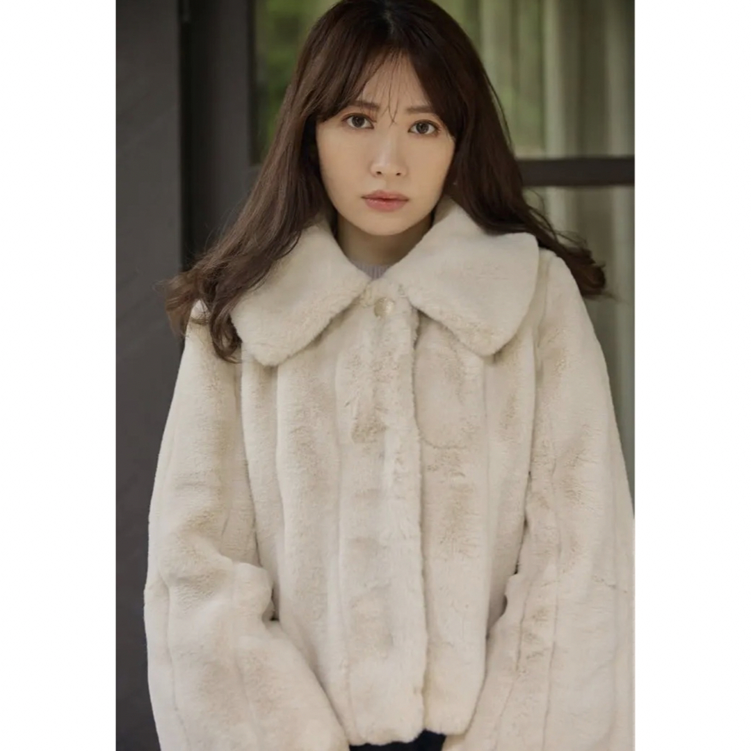 Winter Love Faux Fur Coat beige Sサイズ