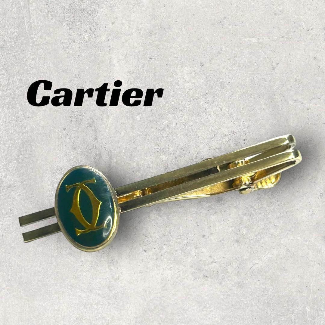 Cartier カルティエ　ネクタイピン　ゴールド×シルバー