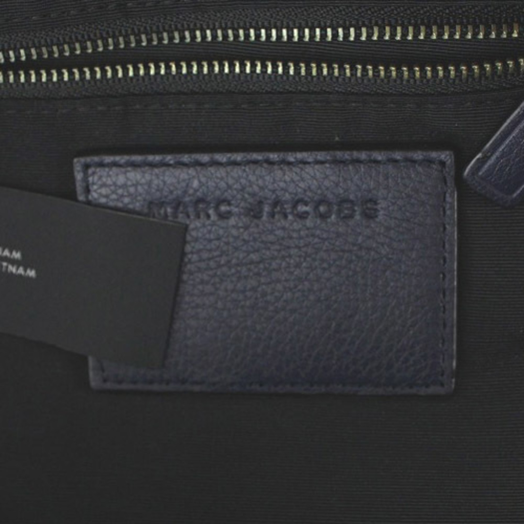 MARC JACOBS(マークジェイコブス)のマークジェイコブス レザー リュック ロゴ 紺 ネイビー 黒 レディースのバッグ(リュック/バックパック)の商品写真