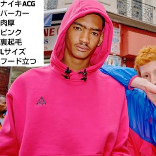 ナイキ(NIKE)のNike ACG hoodie L size pink(パーカー)