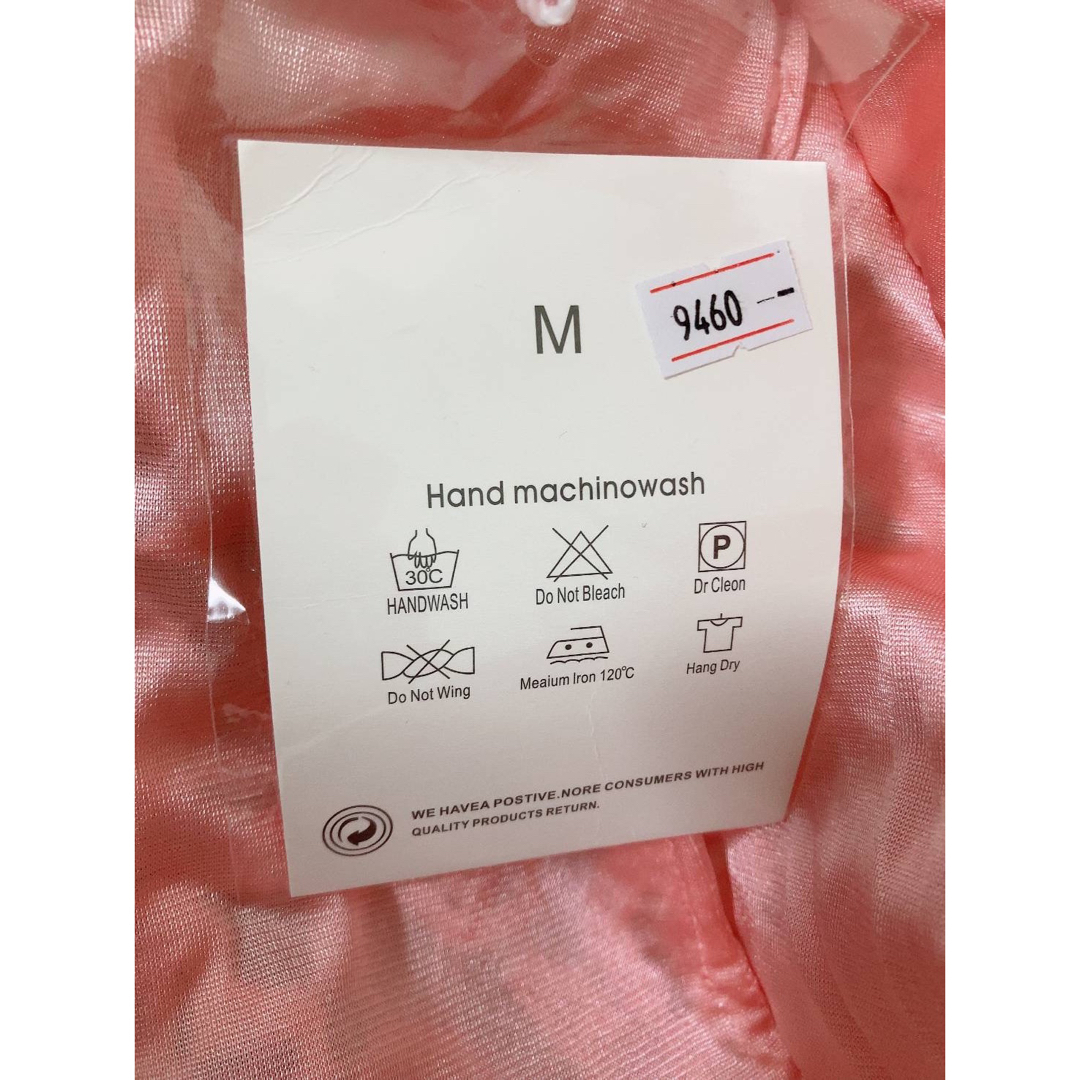 レースミディアムドレス M ピンク レディースのフォーマル/ドレス(ミディアムドレス)の商品写真