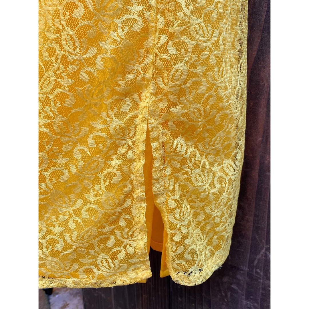 Grimoire(グリモワール)の【SALE】vintage yellow dress レディースのワンピース(ロングワンピース/マキシワンピース)の商品写真