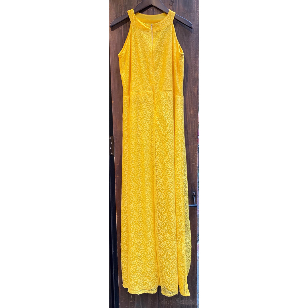 Grimoire(グリモワール)の【SALE】vintage yellow dress レディースのワンピース(ロングワンピース/マキシワンピース)の商品写真