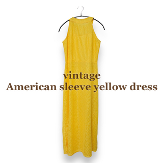 グリモワール(Grimoire)の【SALE】vintage yellow dress(ロングワンピース/マキシワンピース)
