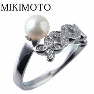 MIKIMOTO - ミキモト パール ダイヤリング フラワー アコヤ真珠5.7 ...