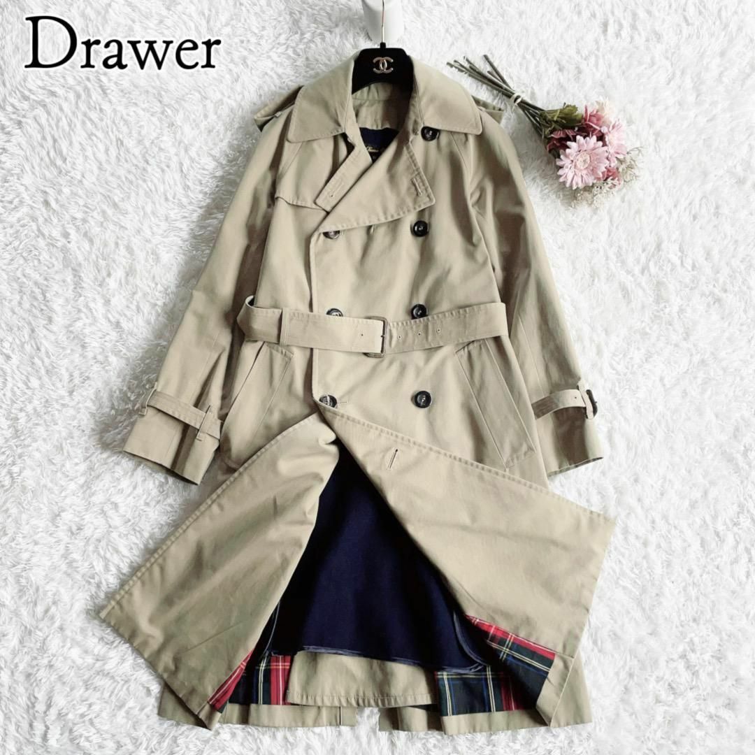 Drawer - 極美品◇Drawer◇コットンツイルトレンチコート ウール