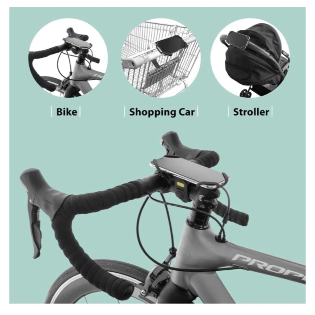 Bike Tie Pro 2 自転車 スマホホルダー ステム用 超軽量 ブラック スポーツ/アウトドアの自転車(その他)の商品写真