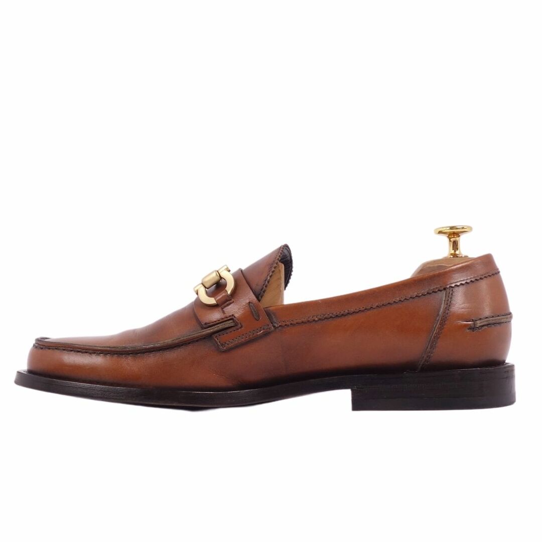 サルヴァトーレ フェラガモ Salvatore Ferragamo ローファー モカシン ホースビット カーフレザー シューズ メンズ 7.5EE(25.5cm相当) ネイビー