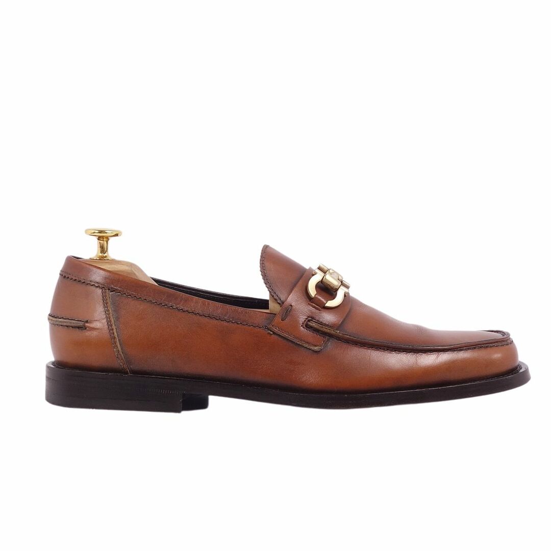 サルヴァトーレ フェラガモ Salvatore Ferragamo ローファー モカシン ホースビット カーフレザー シューズ メンズ 7.5EE(25.5cm相当) ネイビー