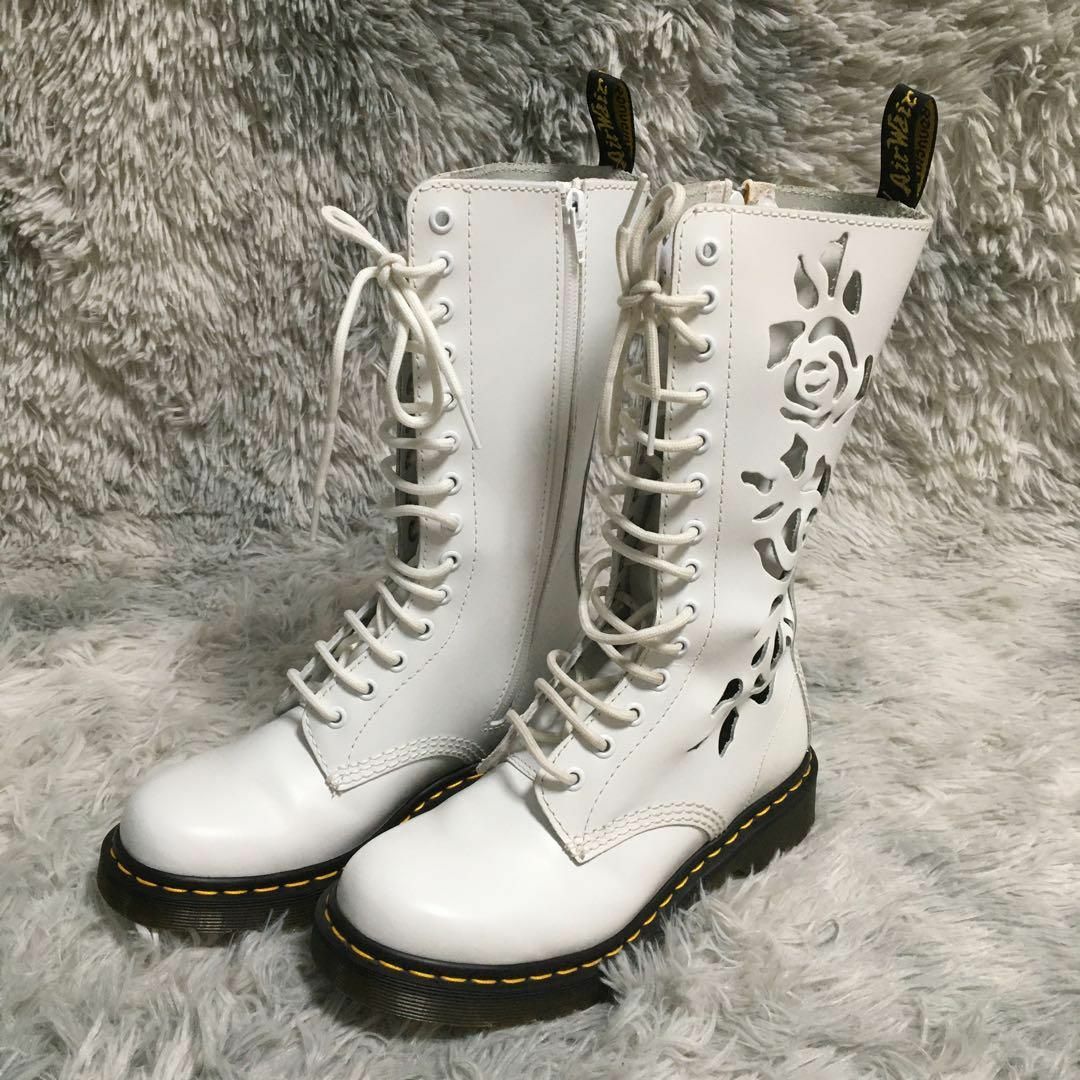 入手困難 着用数回 Dr.Martens ロングブーツ ROSIE 14ホール