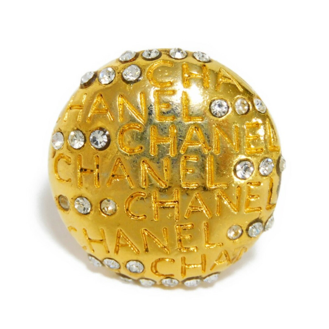 CHANEL - CHANEL シャネル ラウンド クリスタル ロゴ 総柄 ライン