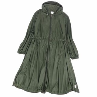 マックスマーラ(Max Mara)のマックスマーラ Max Mara コート ロングコート フーディー ジップアップ ドローコード ナイロン アウター レディース XS グリーン(その他)