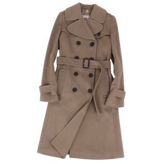 バーバリー(BURBERRY)のバーバリー ロンドン BURBERRY LONDON コート トレンチコート 裏チェック ウール カシミヤ アウター レディース UK4 USA2 IT36(S相当) ブラウンベージュ(トレンチコート)