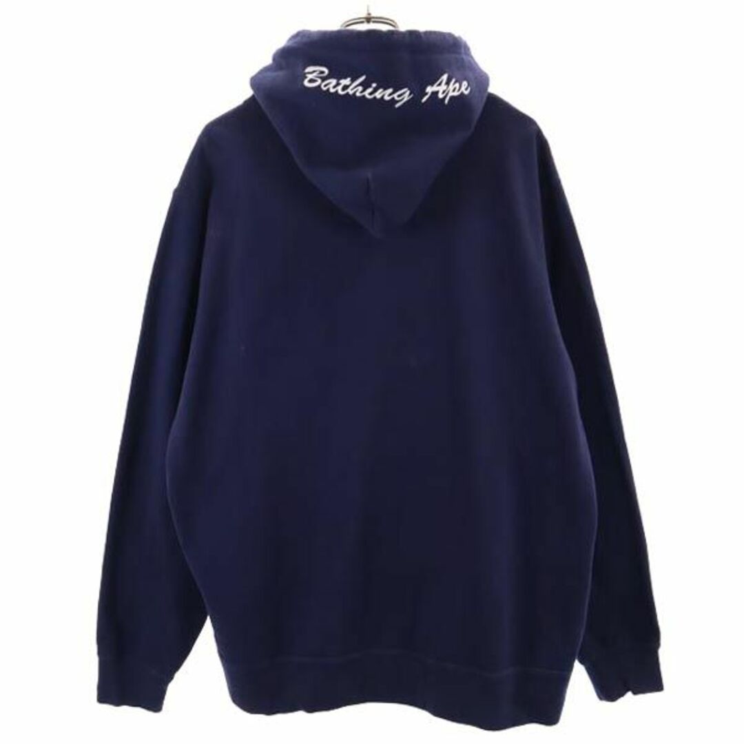 アベイシングエイプ ビッグサイズ スウェットパーカー 2XL ネイビー A