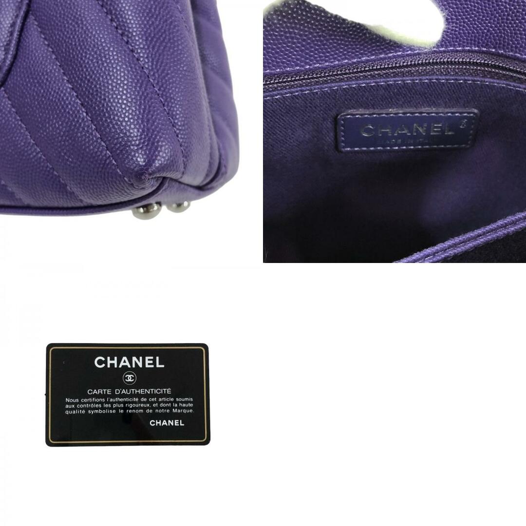 CHANEL(シャネル)の　シャネル CHANEL ココハンドルXS シェブロン A92990 パープル シルバー金具 キャビアスキン レディース ショルダーバッグ レディースのバッグ(ショルダーバッグ)の商品写真