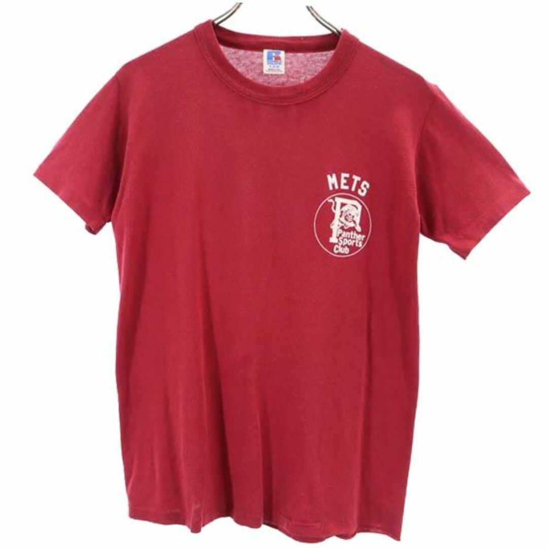 ラッセルアスレチック 90s オールド USA製 プリント 半袖 Tシャツ S レッド系 RUSSELL ATHLETIC メンズ 【中古】  【230829】 メール便可 | フリマアプリ ラクマ