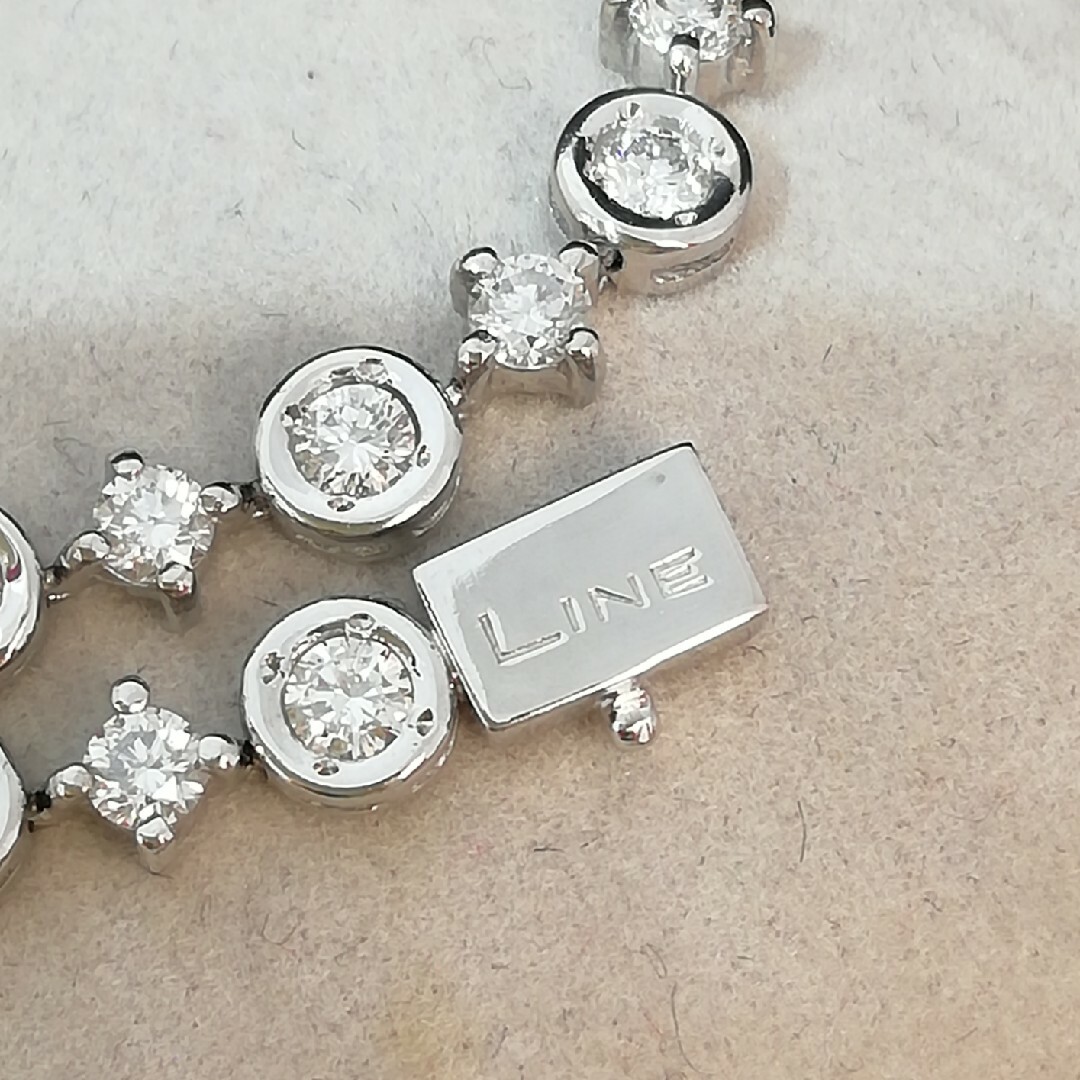 K18WG✨ダイヤ2.60ct✨LINEブレスレット✨ラインブレスレット✨の通販