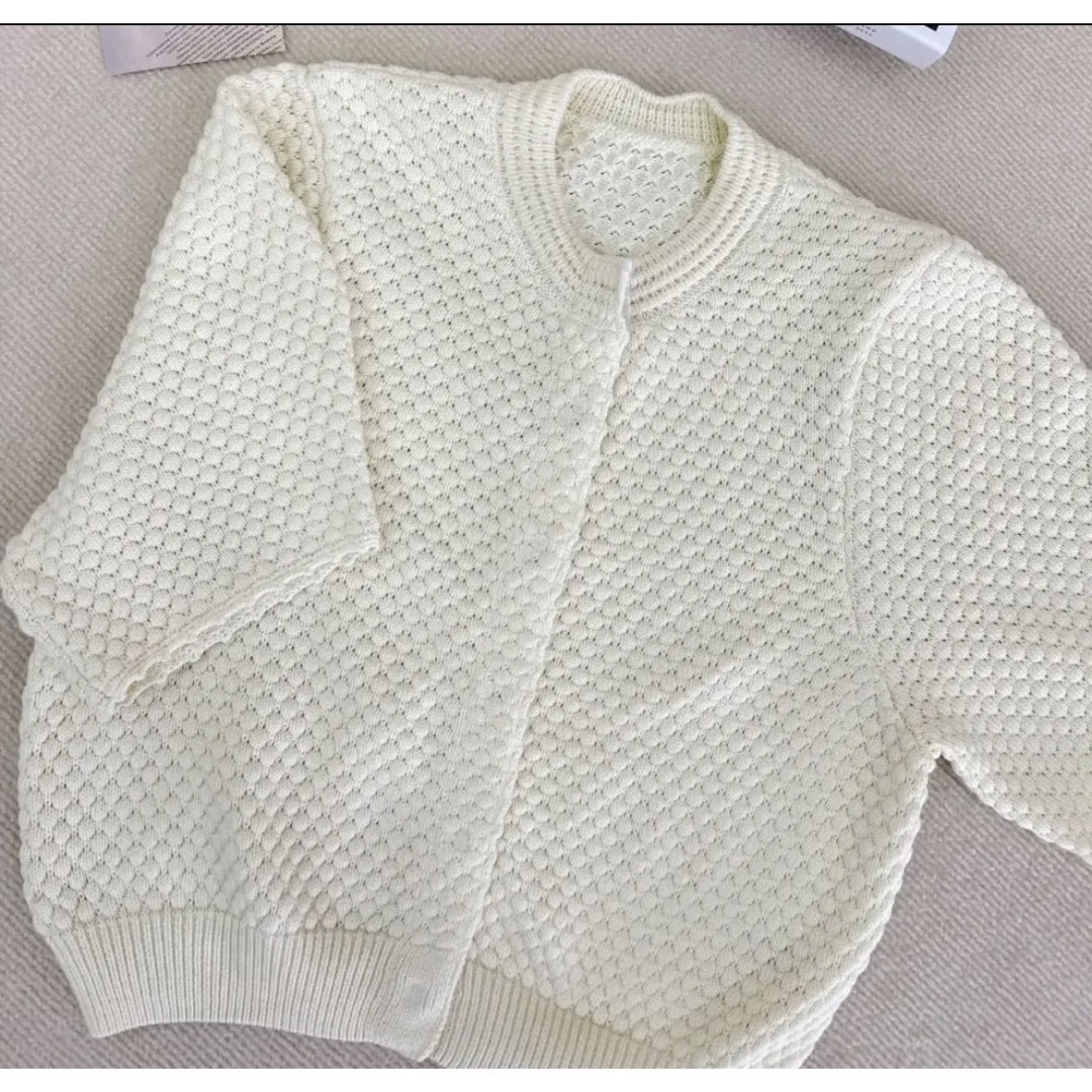 CLANE - CLANE 3D DOT HALF SLEEVE KNIT CARDIGANの通販 by suzu's